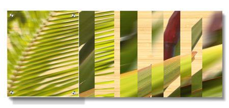 MJ Lew Limited Edition Ready to Hang Giclee on Acrylic on Sustainable Bamboo: "Tropical Views I"