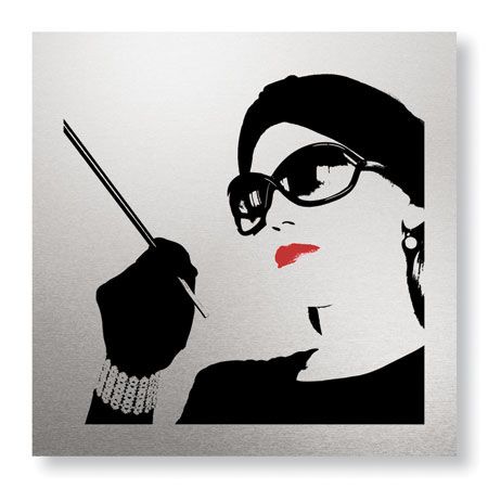 MJ Lew Limited Edition Ready to Hang Giclee on Brushed Aluminum: "Glam I"