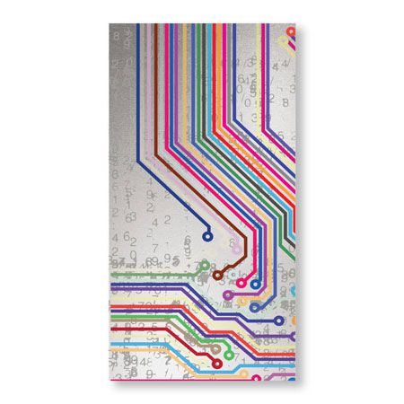 MJ Lew Limited Edition Ready to Hang Giclee on Brushed Aluminum: "Motherboard Malfunction I"