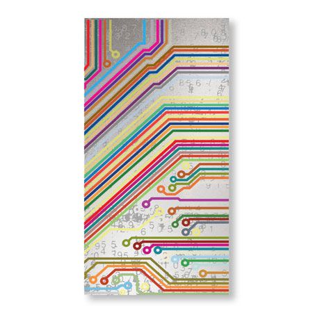 MJ Lew Limited Edition Ready to Hang Giclee on Brushed Aluminum: "Motherboard Malfunction III"