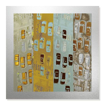 MJ Lew Limited Edition Ready to Hang Giclee on Brushed Aluminum: "North South"