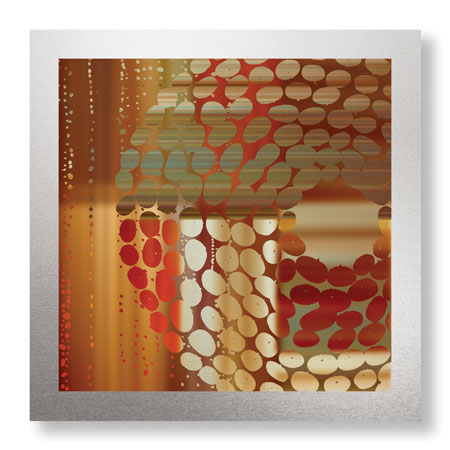 MJ Lew Limited Edition Ready to Hang Giclee on Brushed Aluminum: "Pebbles I"