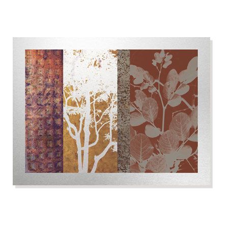 MJ Lew Limited Edition Ready to Hang Giclee on Brushed Aluminum: "Whispering Trees I"