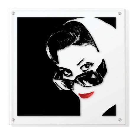 MJ Lew Limited Edition Ready to Hang Giclee on Clear Acrylic: "Glam II"