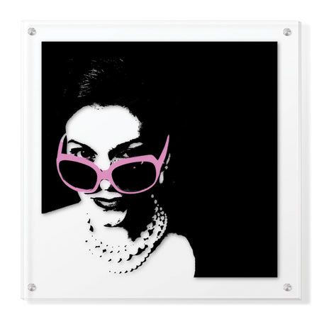 MJ Lew Limited Edition Ready to Hang Giclee on Clear Acrylic: "Glam III"