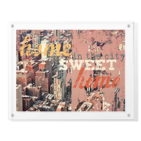 MJ Lew Limited Edition Ready to Hang Giclee on Clear Acrylic: "Home Sweet Home"