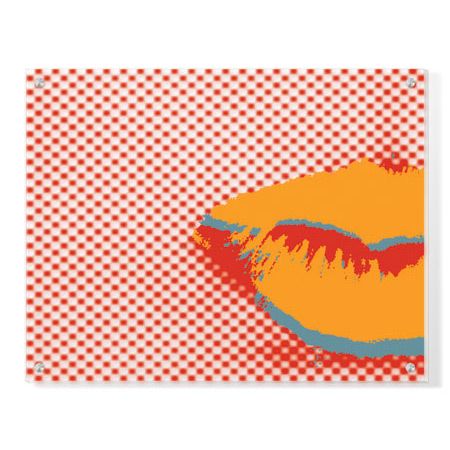 MJ Lew Limited Edition Ready to Hang Giclee on Clear Acrylic: "Kiss Kiss III"