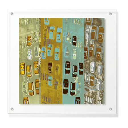 MJ Lew Limited Edition Ready to Hang Giclee on Clear Acrylic: "North South"