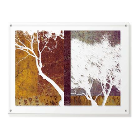 MJ Lew Limited Edition Ready to Hang Giclee on Clear Acrylic: "Whispering Trees II"