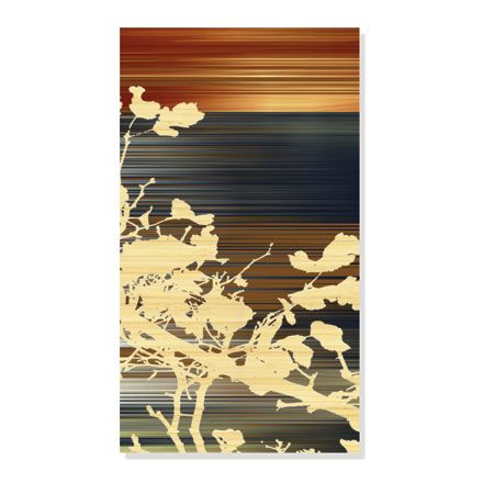 MJ Lew Limited Edition Ready to Hang Giclee on Sustainable Bamboo: "Ancient Asian Blossoms III"