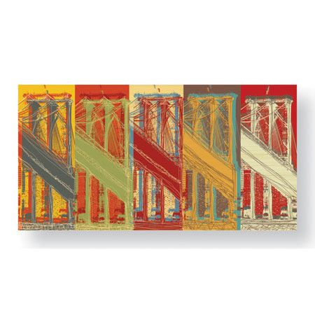 MJ Lew Limited Edition Ready to Hang Giclee on Sustainable Bamboo: "Brooklyn Bridge"