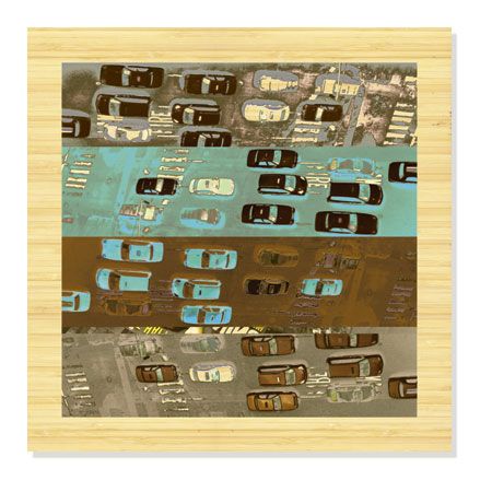 MJ Lew Limited Edition Ready to Hang Giclee on Sustainable Bamboo: "East West"