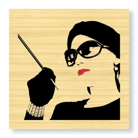 MJ Lew Limited Edition Ready to Hang Giclee on Sustainable Bamboo: "Glam I"