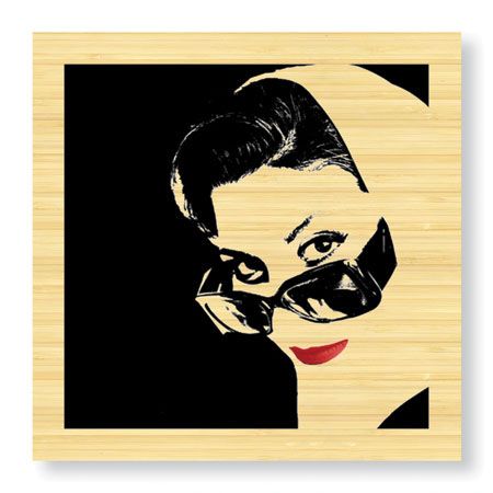 MJ Lew Limited Edition Ready to Hang Giclee on Sustainable Bamboo: "Glam II"