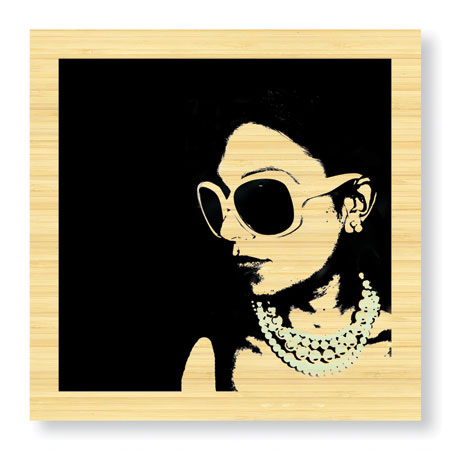 MJ Lew Limited Edition Ready to Hang Giclee on Sustainable Bamboo: "Glam IV"