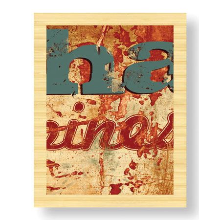 MJ Lew Limited Edition Ready to Hang Giclee on Sustainable Bamboo: "Happiness"