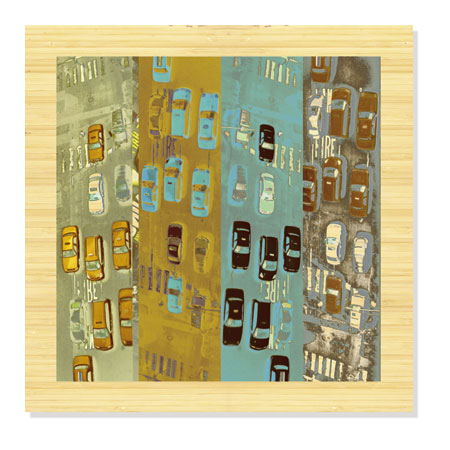 MJ Lew Limited Edition Ready to Hang Giclee on Sustainable Bamboo: "North South"