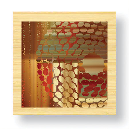 MJ Lew Limited Edition Ready to Hang Giclee on Sustainable Bamboo: "Pebbles I"