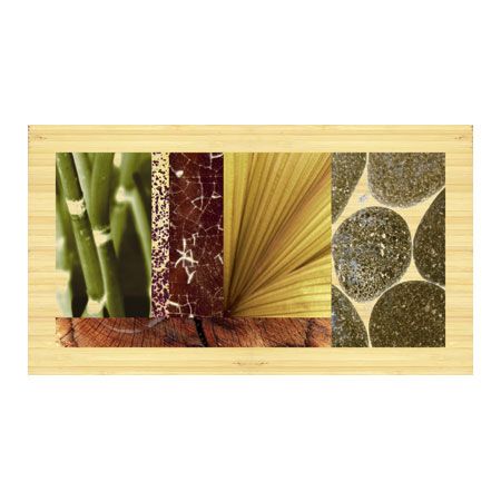 MJ Lew Limited Edition Ready to Hang Giclee on Sustainable Bamboo: "Stones & Bamboo I"