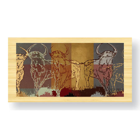 MJ Lew Limited Edition Ready to Hang Giclee on Sustainable Bamboo: "Torro"