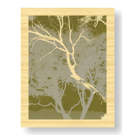 MJ Lew Limited Edition Ready to Hang Giclee on Sustainable Bamboo: "Views of Trees 4"