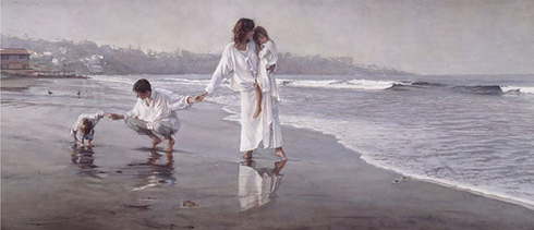 Steve Hanks Limited Edition Anniversary Edition Canvas:"Holding the Family Together"