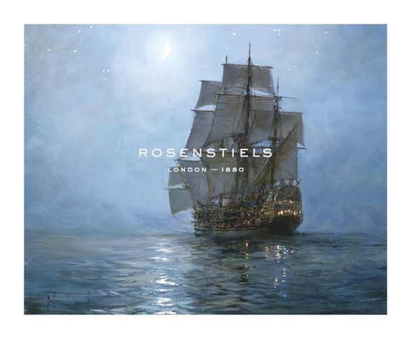 Montague Dawson Hand Numbered Limited Edition Print on Paper :"Crescent Moon II"