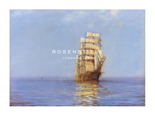 Montague Dawson Hand Numbered Limited Edition Print on Paper :"Evening Gold - The 'Antiope'"