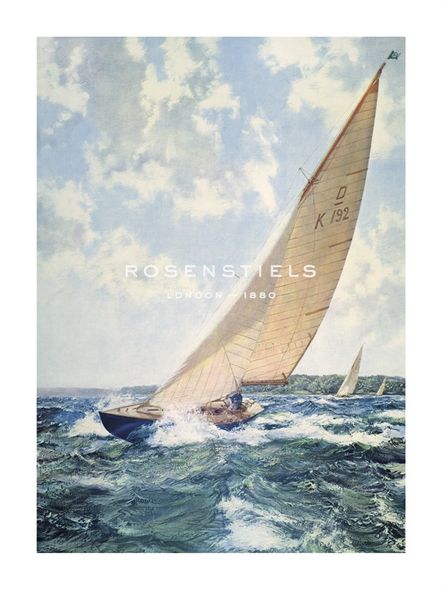 Montague Dawson Hand Numbered Limited Edition Print on Paper :"HM Queen Elizabeth's Yacht"