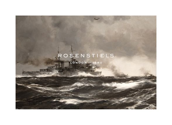 Montague Dawson Hand Numbered Limited Edition Print on Paper :"HMS Scylla"