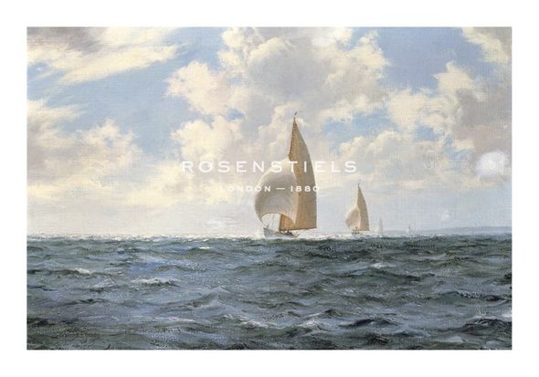 Montague Dawson Hand Numbered Limited Edition Print on Paper :"Jet' in the Silver Sea"