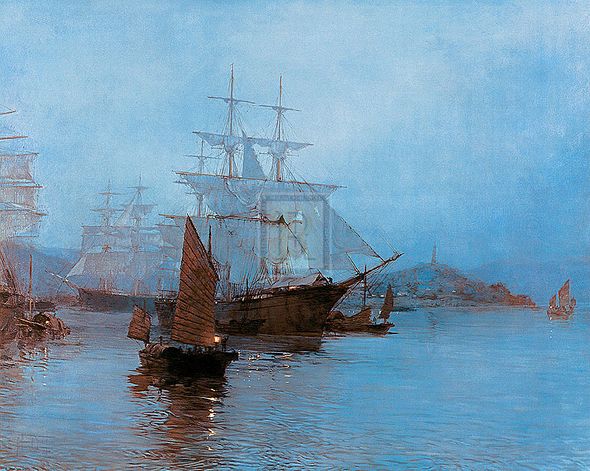 Montague Dawson Hand Numbered Limited Edition Print on Paper :"Pagoda Anchorage"
