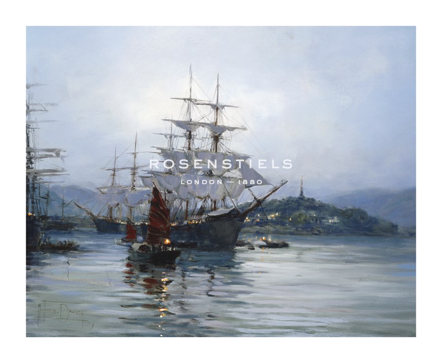 Montague Dawson Hand Numbered Limited Edition Print on Paper :"Pagoda Anchorage II"