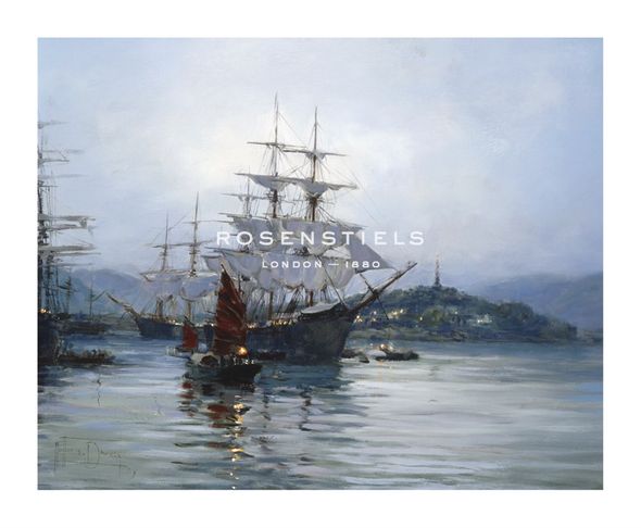 Montague Dawson Hand Numbered Limited Edition Print on Paper :"Pagoda Anchorage II"