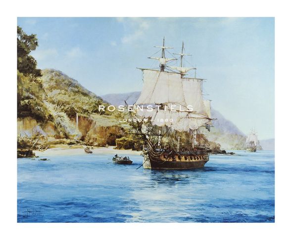 Montague Dawson Hand Numbered Limited Edition Print on Paper :"Pirates Cove"