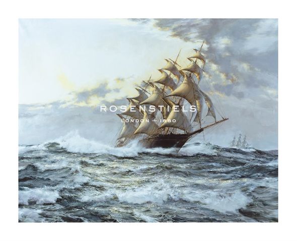 Montague Dawson Hand Numbered Limited Edition Print on Paper :"The 'Lightning'"