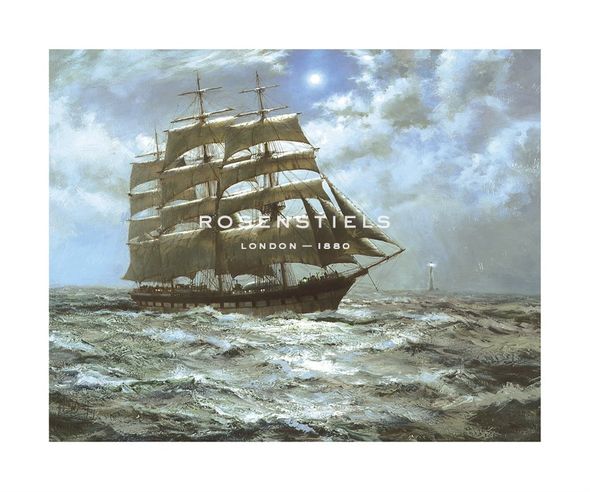 Montague Dawson Hand Numbered Limited Edition Print on Paper :"The Silver Moon"