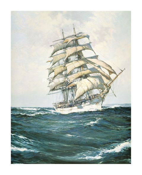 Montague Dawson Hand Numbered Limited Edition Print on Paper :"The White Clipper"