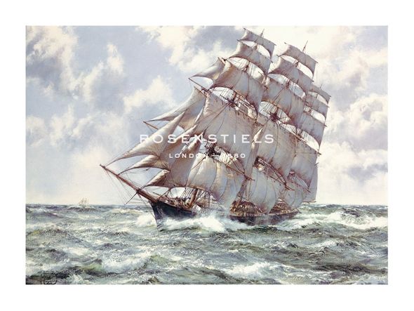 Montague Dawson Hand Numbered Limited Edition Print on Paper :"Up Channel II"