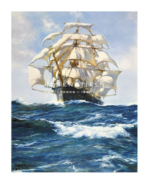 Montague Dawson Hand Numbered Limited Edition Print on Paper :"Wind and Sun"