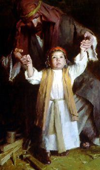 MORGAN WEISTLING 23X14 Secondary Market Art: "WALKING WITH GOD"