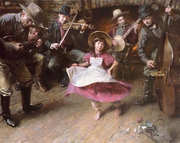 Morgan Weistling Hand Signed and Numbered Limited Edition Canvas Giclee:"The Dance"