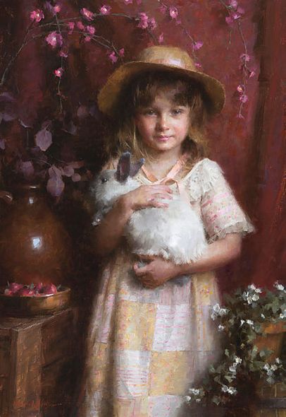 Morgan Weistling Artist Proof Limited Edition Canvas Giclee:"Alice"