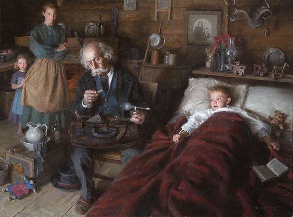 Morgan Weistling Artist Proof Limited Edition Canvas Giclee:"The Country Doctor"