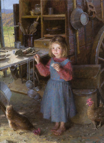 Morgan Weistling Artist Proof Limited Edition Gicl&eacute;e Canvas:"The Chef's Daughter"