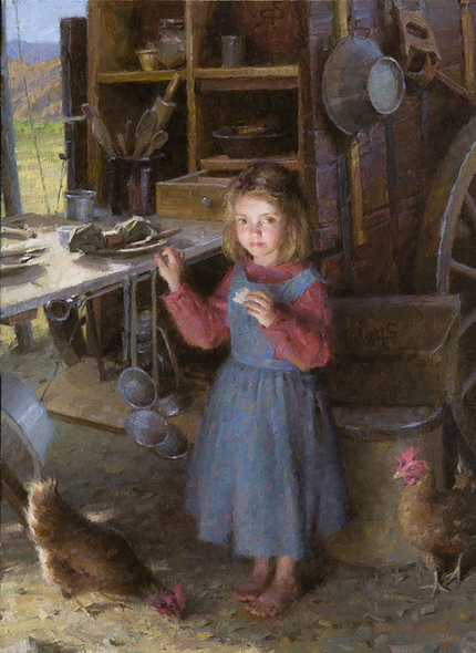 Morgan Weistling Artist Proof Limited Edition Gicl&eacute;e Canvas:"The Chef's Daughter"