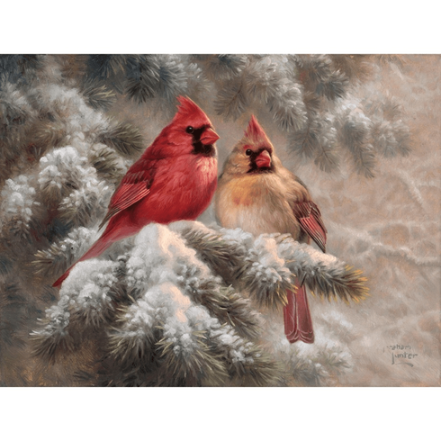 Abraham Hunter Hand Signed Limited Edition Artist Embellished Canvas Giclee: "Snow Angel"