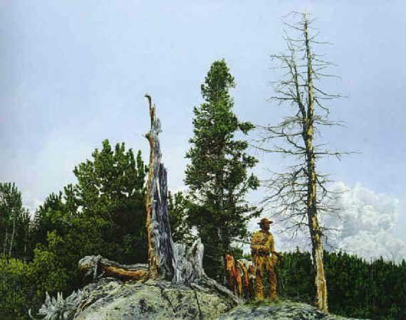 Paul Calle Artist Signed and Numbered Limited Edition Print:"One With The Land"