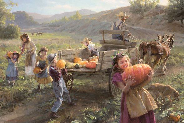 Morgan Weistling Artist Proof Limited Edition Canvas Gicl&eacute;e:"End of Harvest"