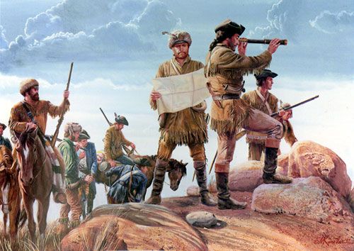 Mort Künstler Hand Signed and Numbered Limited Edition Canvas Giclee:"Lewis and Clark"